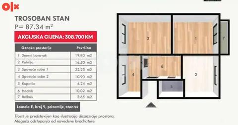 Stanovi/Stan 77,63m2 - Vrtovi Sunca/Centar Sarajevo 23